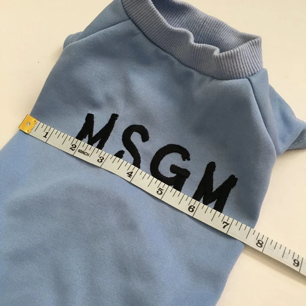 Dog Clothes Light Blue Sweat Shirt Size Medium Super cute!